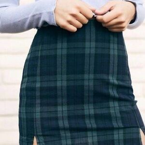 Brandy Melville Green Mini Pencil Skirt